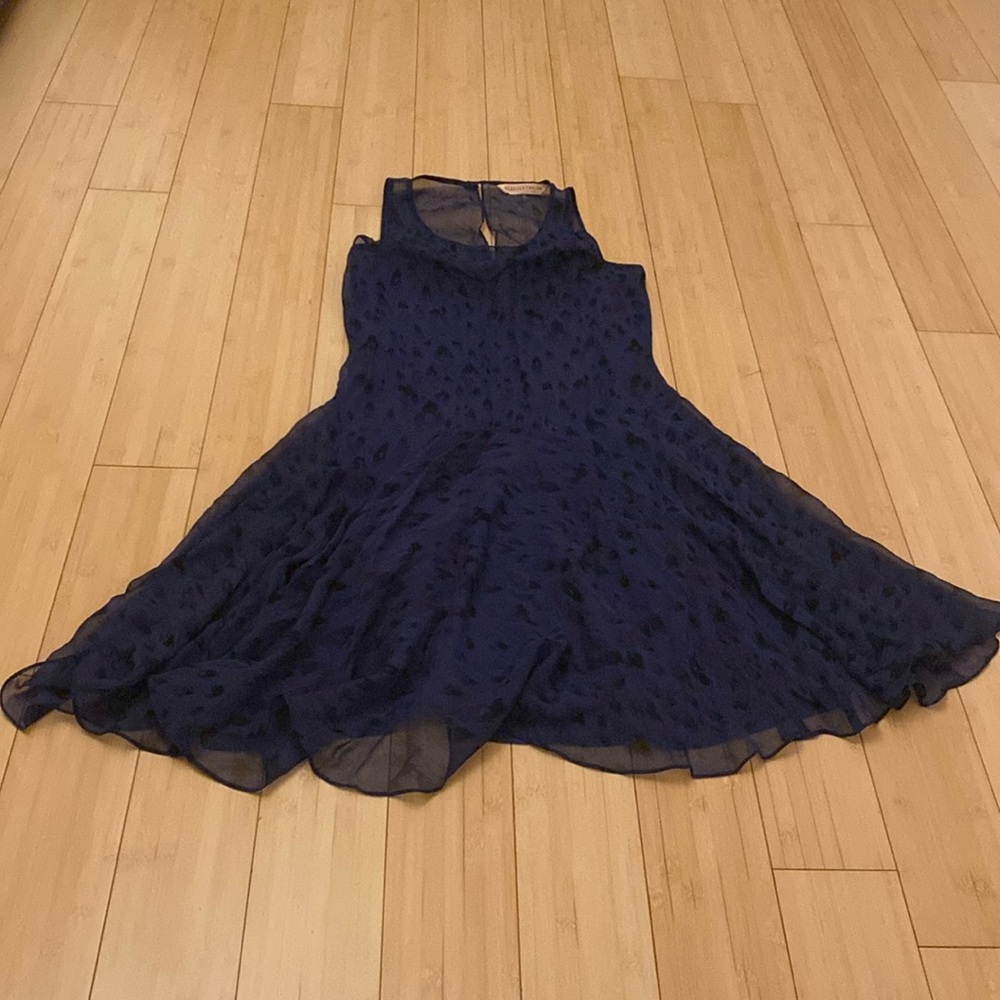 Rebecca Taylor Dark Blue Print Dress